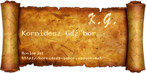 Kornidesz Gábor névjegykártya