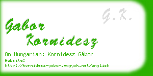 gabor kornidesz business card